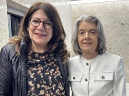 Deputada pede à ministra Carmén Lúcia urgência em julgamento sobre Lei da Grilagem em SP Beth Sahão e Carmén Lúcia: pedido de julgamento com urgência. Foto: Fernanda Carlone