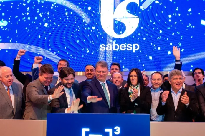 Leilão de privatização da Sabesp. Foto: Mônica Andrade/Governo do Estado de SP